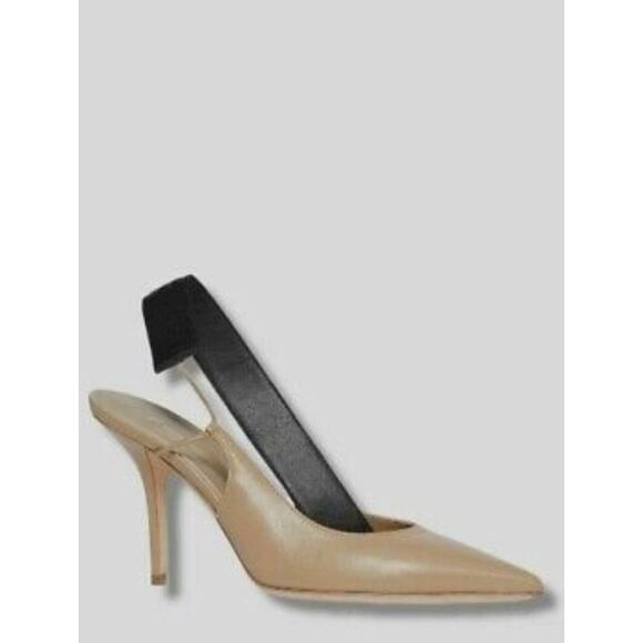 Burberry Logo Leather Slingback Pupms.   Store display. Comes with box and dust - Picture 5 of 13